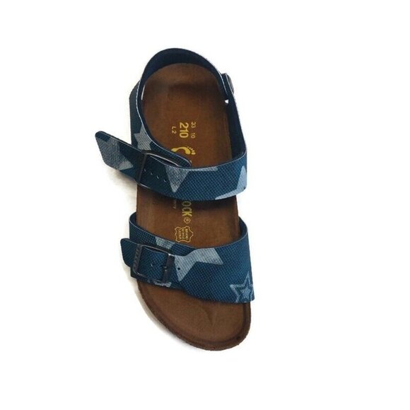 Birkenstock Womens New York Kinder Birko-Flor Sandals Blue EU 33 US L2 NARROW - Picture 3 of 9